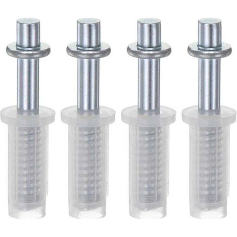 Lot de 4 Pivots Supérieurs à Ressort 9,5 mm pour Porte Accordéon à Deux Volets (1/4)