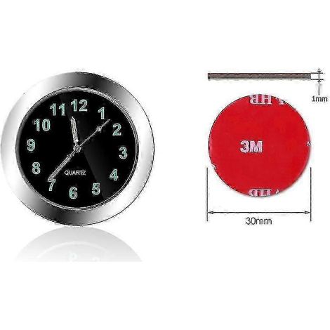 Horloge lumineuse améliorée pour voiture et moto : montre à quartz pour aérateur avec fixation par clip - Yvan (1/5)
