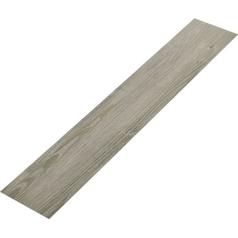 Revestimiento de suelo adhesivo tiras de vinilo PVC laminado efecto natural compatible con calefacción por suelo radiante 7 piezas 0975 m² roble claro mate 030007216