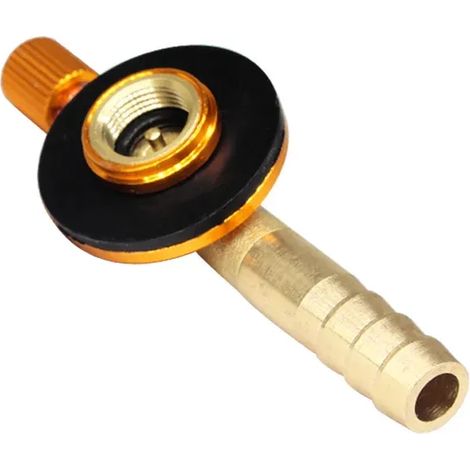 Réchaud à gaz de camping portable en acier inoxydable de 7,8 cm avec adaptateur de valve de charge et de gonflage pour cartouche de gaz. (1/5)