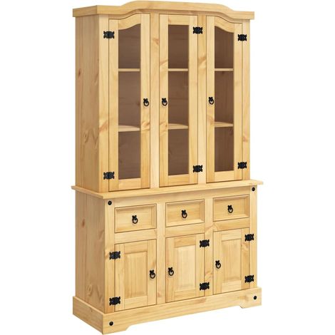 Aparador Corona madera maciza pino mexicano 112x43x191,5 cm vidaXL (1/5)