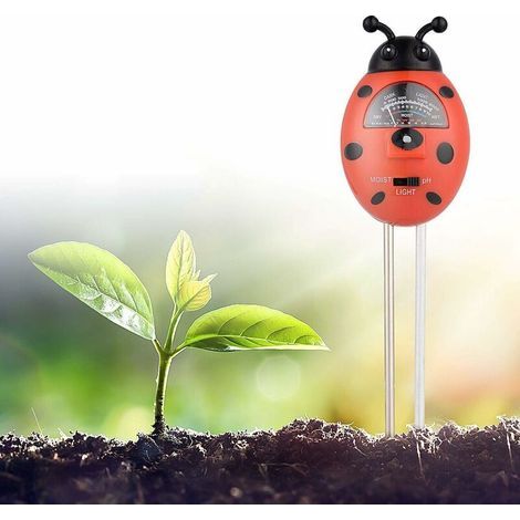 Misuratore 3 in 1 per terreno: umidità, luce e pH, ideale per piante, giardino, fattoria, prato, uso interno ed esterno (non richiede batterie). (1/5)
