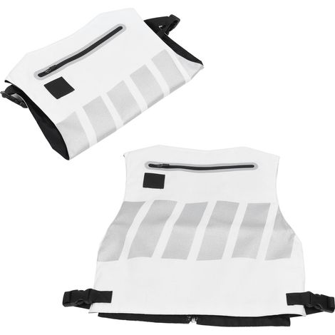 Gilet de sécurité réfléchissant pour cyclisme, équipement sportif pour l'entraînement en salle, blanc (1/5)