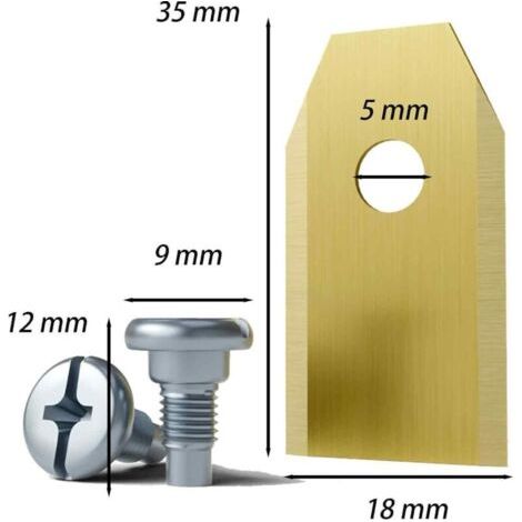 NALOOKAMIC  Lame Robot Tondeuse, 30 Pcs Lame Tondeuse avec Vis, Lames de Rechange pour avec Revêtement en Titane Compatible pour Gardena, Husqvarna, Yardforce, etc