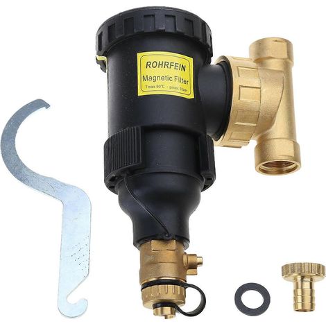 Séparateur magnétique en laiton pour détartrage, filtre magnétique mural pour chaudière, compatible avec les systèmes de chauffage au sol à eau, multicolore.