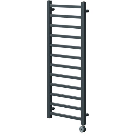 Blaine Anthracite 1200mm x 500mm Straight Digital Thermostatic Electric Heated Towel Rail (1/5)