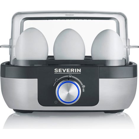 Severin EK 3169 Cocedor de huevos acero inoxidable negro