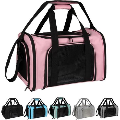 Sac de transport souple portable pour animaux de compagnie Irovami, rose, 44 x 28 x 28 cm (1/5)