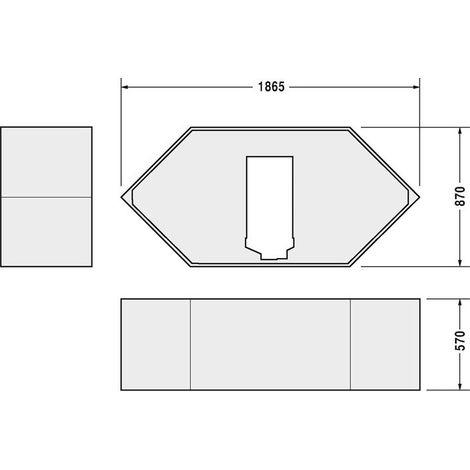 Soporte para bañera Duravit para 700023 1900x900mm