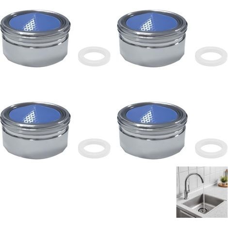 Lot de 4 Tamis de Robinet M22, Aérateurs pour Robinets Filtre Universel et Embout Détartrant Economiseur D'eau Aérateur De Robinet avec Joints Filtre ABS MousseurRobinet M22 pour Salle de Bain Cuisine