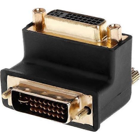 90 Grad rechtwinkliger DVI 24+5 D DVI-I Digital Dual Link Stecker auf Buchse Verlängerungsadapter für HDTV-LCD-Monitore