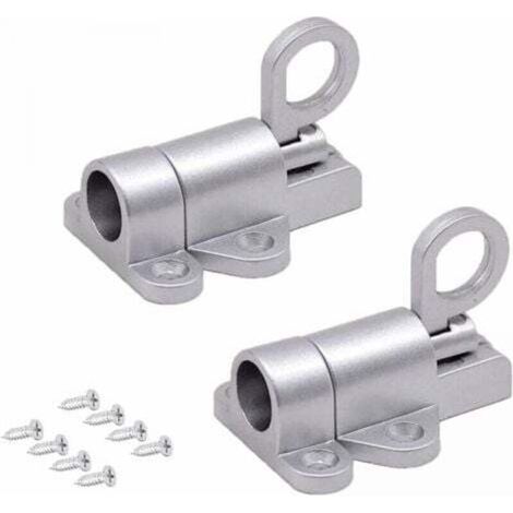 Automatique Verrou Porte Aluminium, 2 Pièces Loquet à Ressort, Verrou Porte à Rebond, Verrou de Porte à Verrouillage Automatique, pour Portes de Balcon