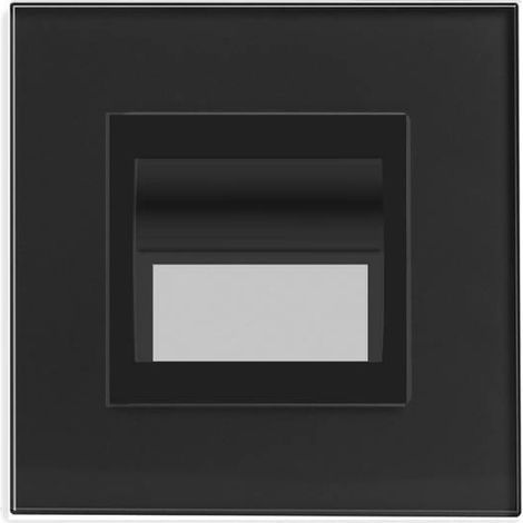 Baliza Led 1W, KOOB frontal cristal negro, Blanco cálido (1/5)