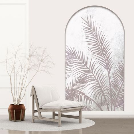 Stickers Trompe l'oeil Arche - Voute - Feuilles de Palmier - 60 x 105 cm (1/5)