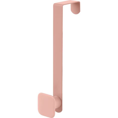 Gancio bagno singolo in acciaio e plastica rosa quadrato Fiore (1/3)