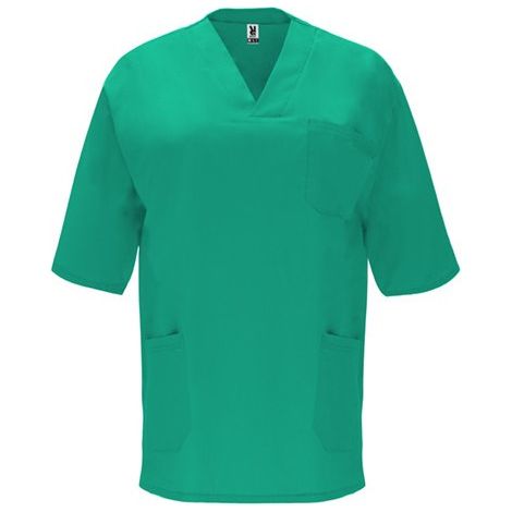 Casaca de servicios unisex de manga corta y escote de pico cruzado ROLY XXXL Verde Lab