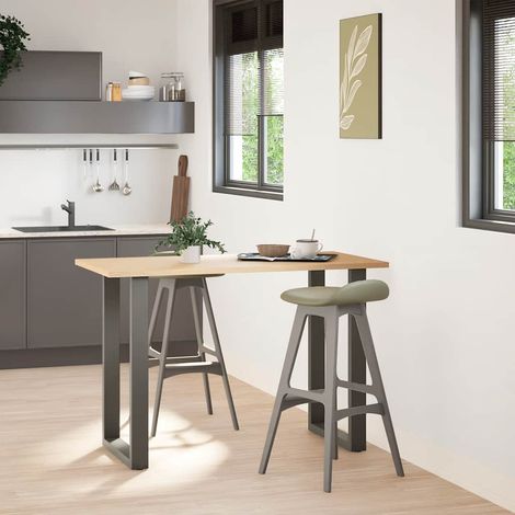 Pied de meuble,Pieds de table de bar en U 2 pièces Anthracite 60 x (90-91) cm Acier CFW36364 (1/5)