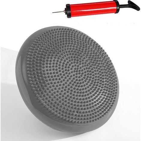 Ballon d'assise dynamique gris avec pompe, 33 cm, couleur au choix (1/5)