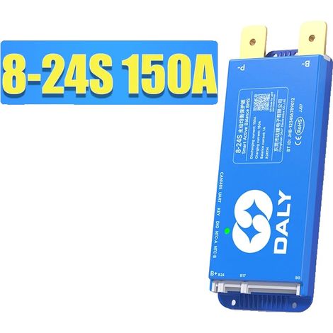 Système de gestion de batterie, équilibrage actif, courant de charge de 100A, 8-24S 150A BMS CAN (1/2)