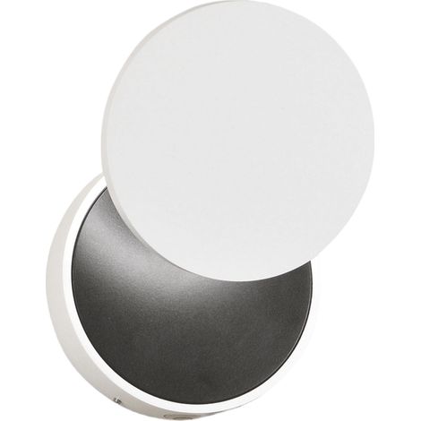 Applique Murale Led Ara 8W 3000K 715Lm En Métal Et Méthacrylate Blanc, Luminosité Réglable Par Bouton-Poussoir. Design Moderne Et Minimaliste. (1/3)