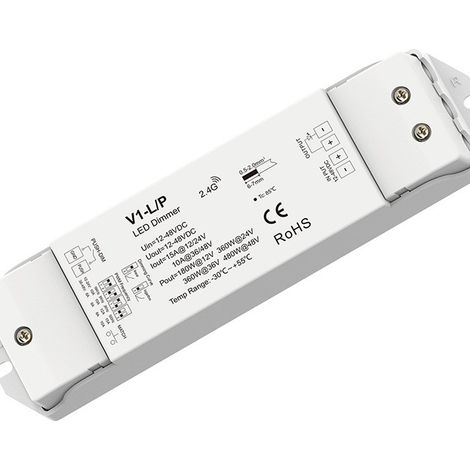 1-Channel RF+Push Dimming Controller 15 A (Frequency Selectable) V1-L/P