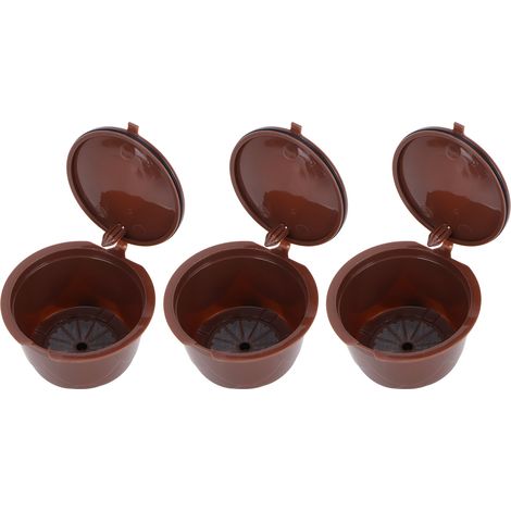 Kit de capsules de café réutilisables et rechargeables avec filtre, compatible avec la machine DOLCE GUSTO (3 capsules de café, 1 cuillère, 1 goupillon) (1/5)