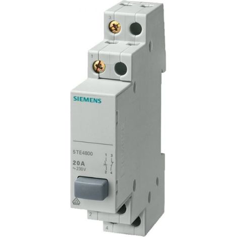 Pulsante modulare 20A 1NO 1NC grigio monostabile 5TE4800