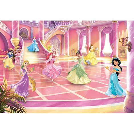 papier peint panoramique Princesses rose  - Disney (1/2)