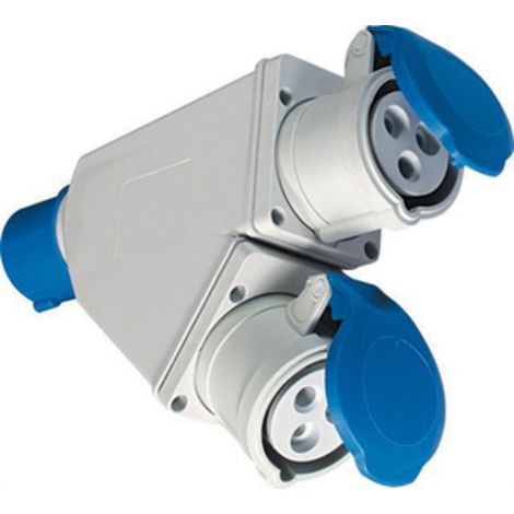 FME 73.105 ADATTATORE CEE 16A 2 PRESE 220V IP44- FANTON- 1,0 pz
