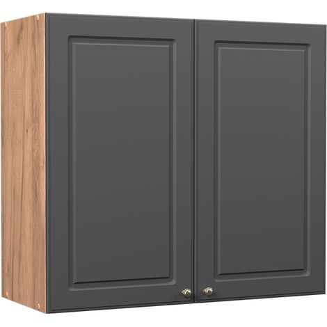 Pensile da cucina Fame-Line, Oro-antracite rustico/Rovere dorato, 80 cm, Vicco (1/5)