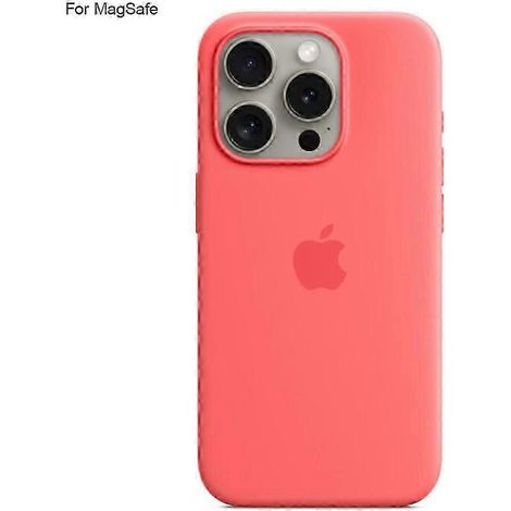 Stoßfeste Schutzhülle aus flüssigem Silikon, kompatibel mit MagSafe und iPhone 15 Pro, bietet verbesserten Halt und erhöhten Schutz vor Stürzen. (1/5)