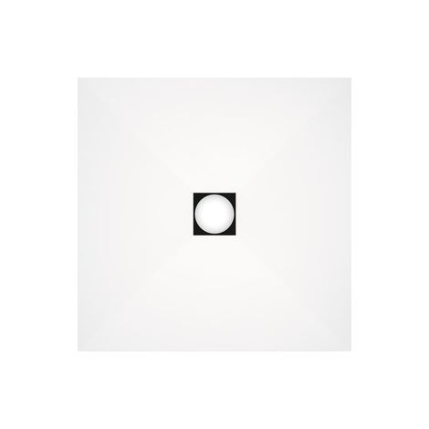 Wedi – Receveur de douche carré 90 x 90 cm – Résine blanche antidérapante – Écoulement centré – Adapté PMR – Garantie 10 ans (1/6)