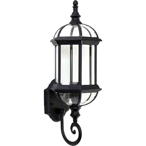 Wandleuchte Wandstrahler Außenlampe Metall Wandlampe E27 Lamp Wasserdicht Wandlaterne Außenleuchte Schwarz