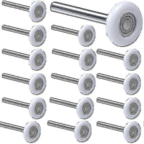 Lot de 12 roulettes de porte de garage de 5 cm (2 pouces), roulements 6200zz en nylon, pour portes de garage résidentielles et commerciales. (1/3)