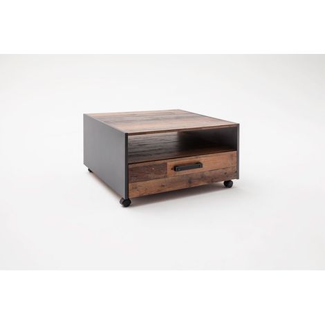 Universal Couchtisch 1 Schublade, 1 Offenes Fach Old Wood dekor, Eiche Dekor. (1/3)