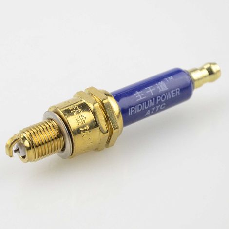 4-piece A7TC Blue Iridium Spark Plug Replacement Kit for Motorcycles, Mopeds, and Go-Karts (1/4)