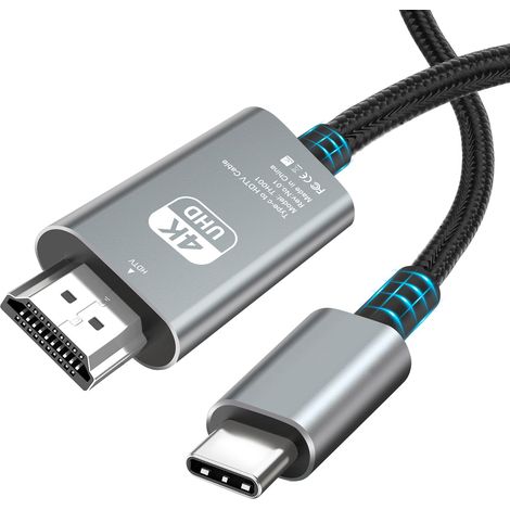 Câble USB C vers HDMI, 2M 4K 60HZ Cable HDMI Ultra Haut Débit UHD (1/5)