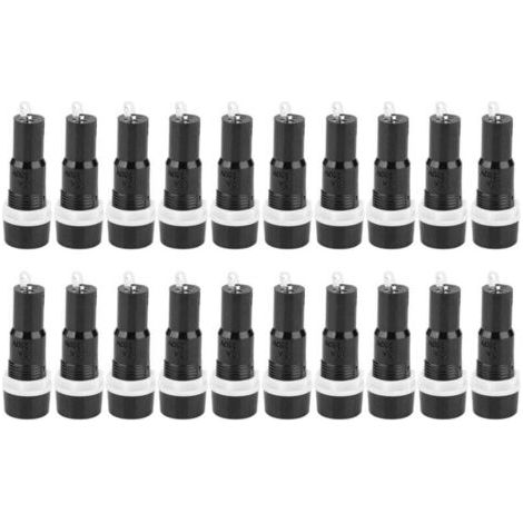 Porte-Fusible 5X20Mm Fusible Noir 20 Pièces Porte-Fusible Mf 527 5X20Mm Fusible Boîtier Noir Fusible Protection Boîtier