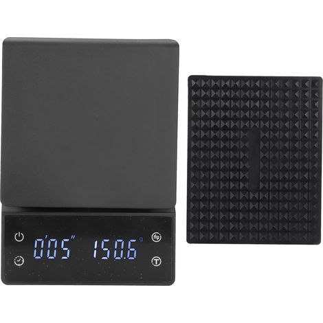 3kg Digital Kitchen Scale with Timer, Measures in Grams, Ounces, Milliliters, LED Touchscreen (1/5)