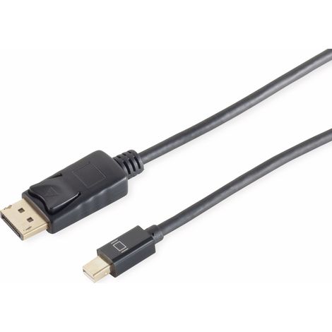Câble DisplayPort S-IMPULS 1.2, MiniDP/DP, mâle/mâle, 4K, 2,0 m