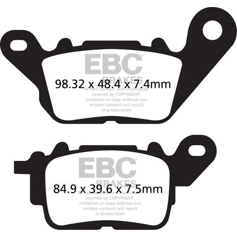 Pastillas de freno EBC SFA694 para scooter (juego para 1 disco)