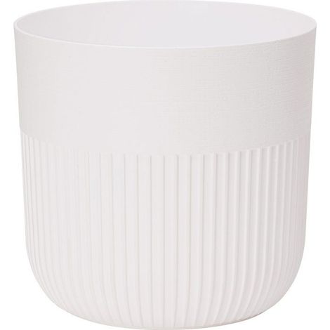 Vaso da fiori rotondo - GARDEN ID - Luca Grande - Ø 40 - 41 L - H 40 cm - Bianco