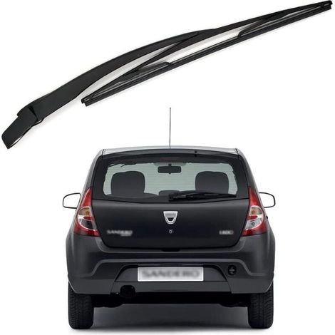 Lntyq Bras Essuie Glace Arrière et Balai Essuie Glace, Arrière de Bras d'Essuie-Glace en Caoutchouc Naturel Toutes Saisons Kit Remplacement pour Dacia San-der-o 2008-2012 (1/4)