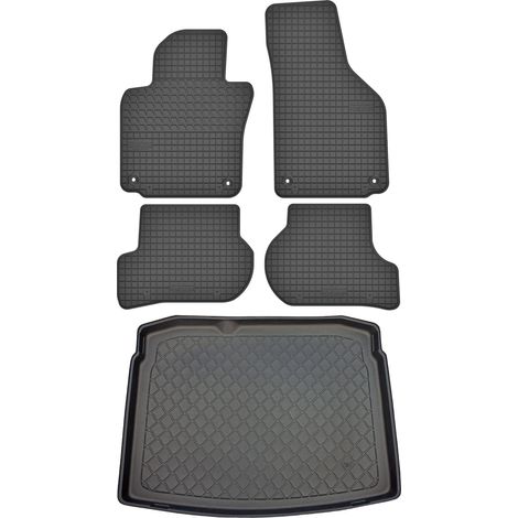 Set di tappetini in gomma per auto e tappetino per bagagliaio per Volkswagen Golf VI Hatchback dal 09.2008 al 09.2012. (1/5)