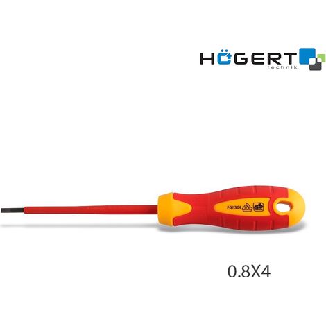 Destornillador Plano 0.8x4.0x100 1000V hogert