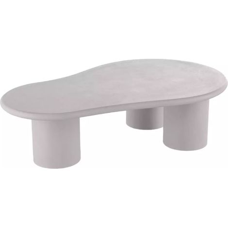 Table basse en microciment gris forme organique RAVIN (1/5)