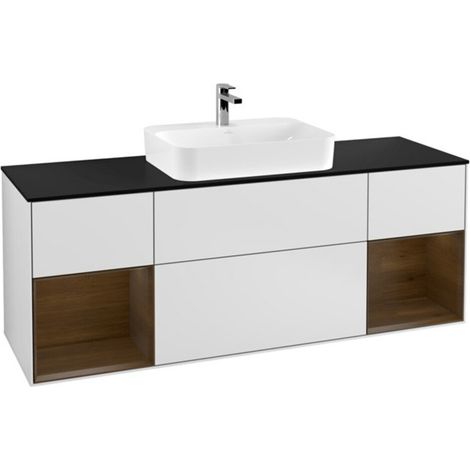 V&B Waschtischunterschrank Wandbeleuchtung Finion 160cm, Pl bla m, Reg wal ven, wh. m Lac (1/2)