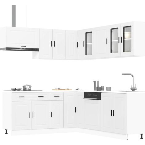 11-tlg. Küchenschrank-Set Porto Weiß Holzwerkstoff