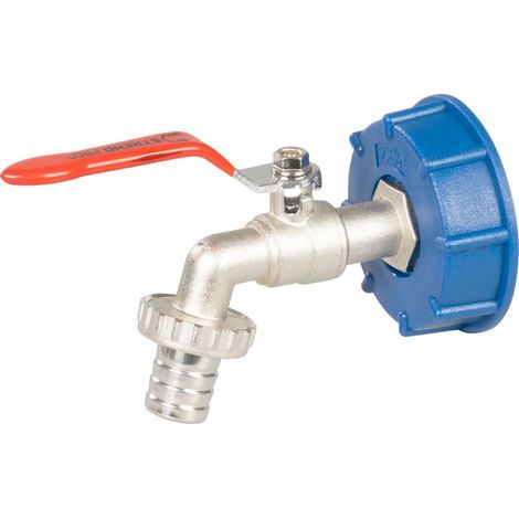 Set Strend Pro, Ventil 3/4" + Kunststoffreduzierung 60 mm + Auslauf 1", für IBC-Tank, verzinkt