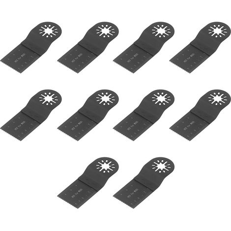 10 Lames de Scie pour Outil Oscillant - Découpe Bois, Métal, Plastique - Lames Multifonctions à Changement Rapide (1/5)